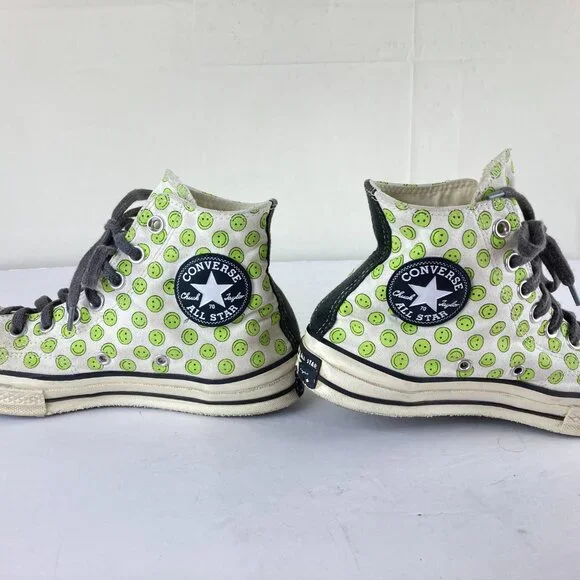 Converse Chuck  Womens Sz 9 Mens sz 7 Happy Camper High Top Smiley Faces Sneaker - Picture 7 of 11